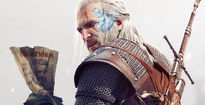 Geralt of rivia, The Witcher 3: Wild Hunt, warrior, artwork wallpaper