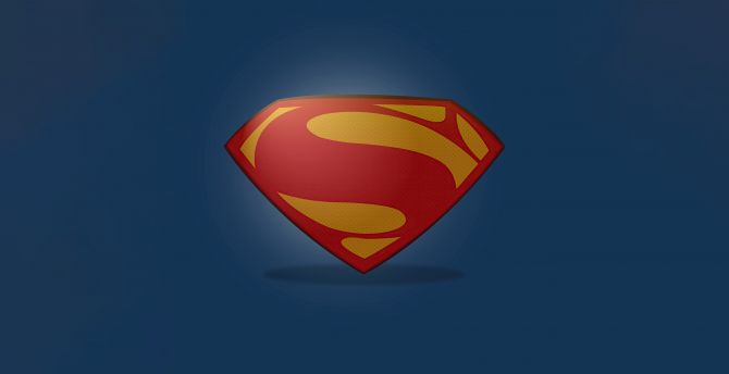 Superman, clean logo, minimal wallpaper