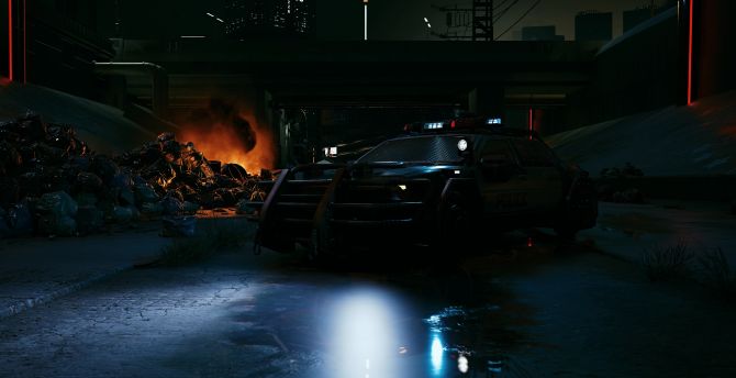 Car, video game, 2021, dark, Cyberpunk 2077 wallpaper