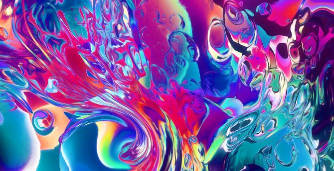 Liquid blast, colorful, abstract, art wallpaper