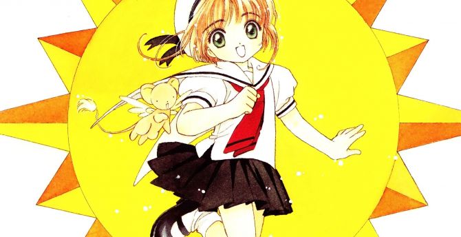Sakura Kinomoto, anime girl, art wallpaper