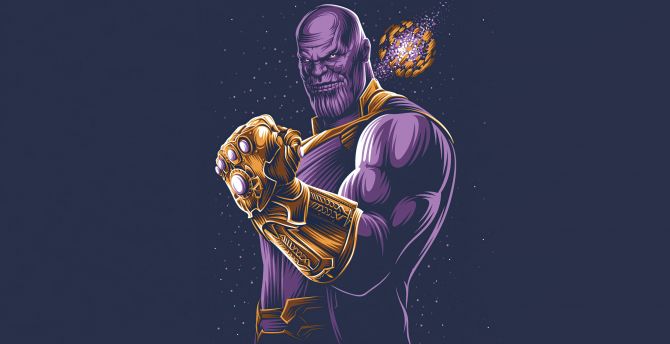 Wallpaper Thanos, Infinity Gauntlet, Infinity Stones - Wallpaperforu