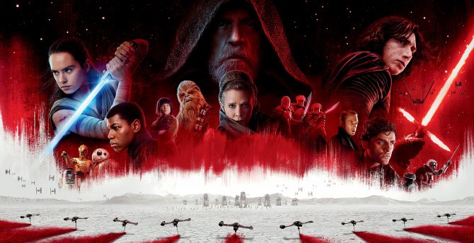 Star wars: the last jedi, movie, poster, 2017 wallpaper