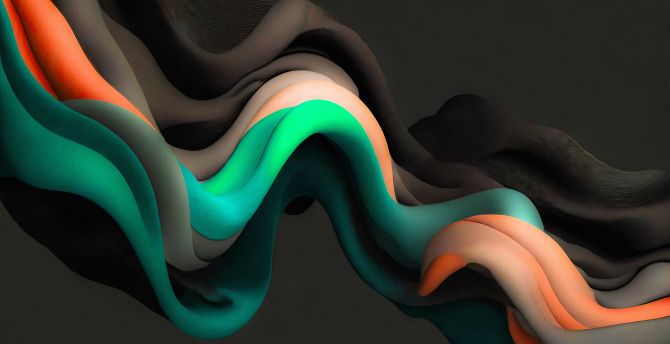 Blender, liquid flow, colorful art wallpaper