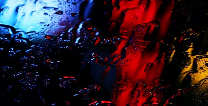 Blur, lights, glass surface wallpaper