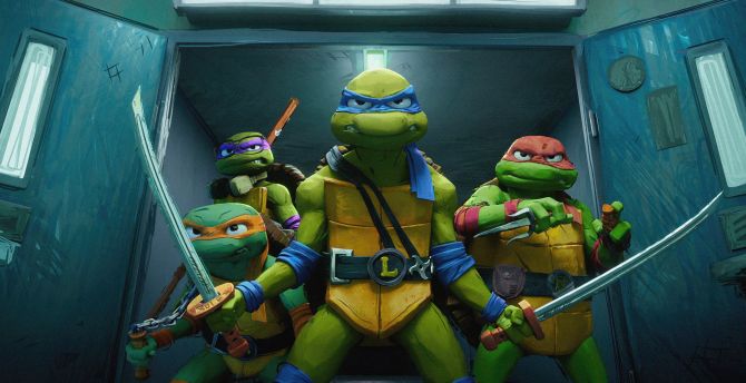 Mutant Ninja Turtles: Mayhem, animated movie, 2023 wallpaper