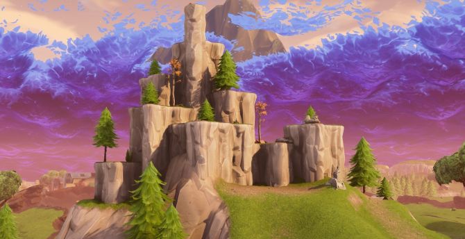 Rocks, mountain, Fortnite, video game wallpaper