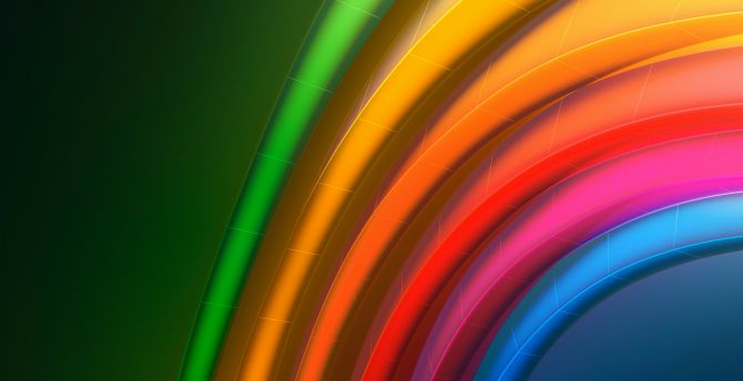 iPhone 14, abstract, iOS 16, colorful stripes, rainbows wallpaper
