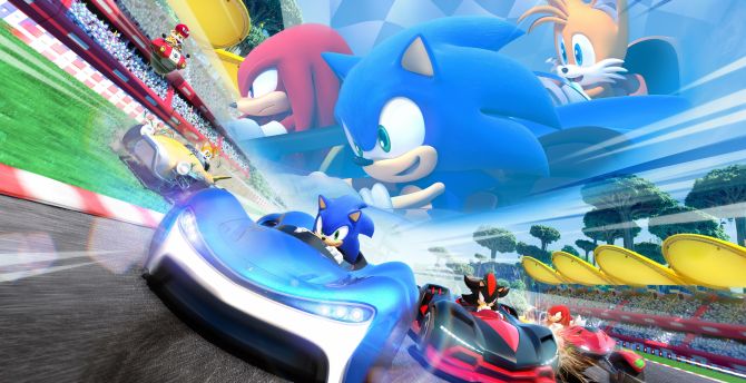 Sonic The Hedgehog, Video game, kart racing game, Nintendo wallpaper