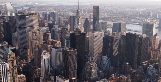 Manhattan, New York, buildings, cityscape wallpaper