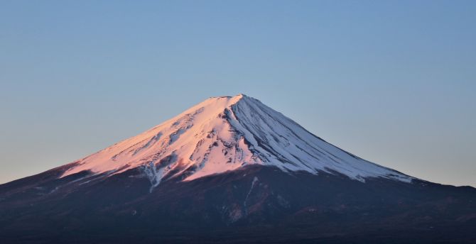Mount fuji peak, sky, mountain, nature wallpaper