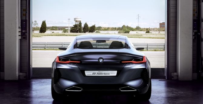 Rear view, BMW Concept 8 Series, 2018 wallpaper