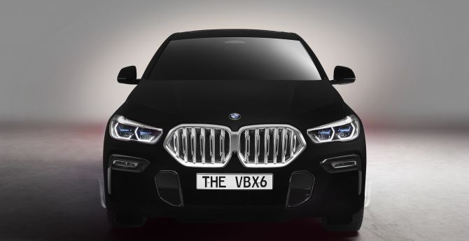 2019 BMW X6, vantablack, black car wallpaper