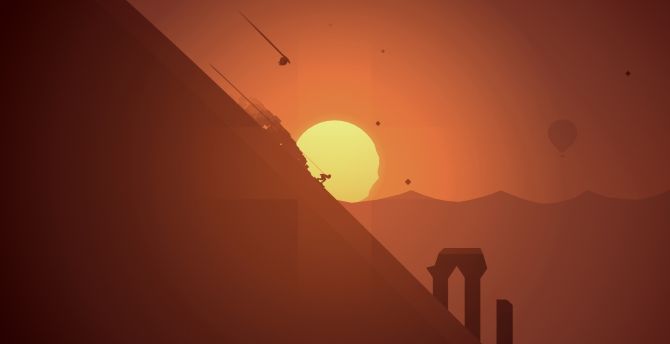 Alto's Odyssey, mobile game, sunrise, 2018 wallpaper