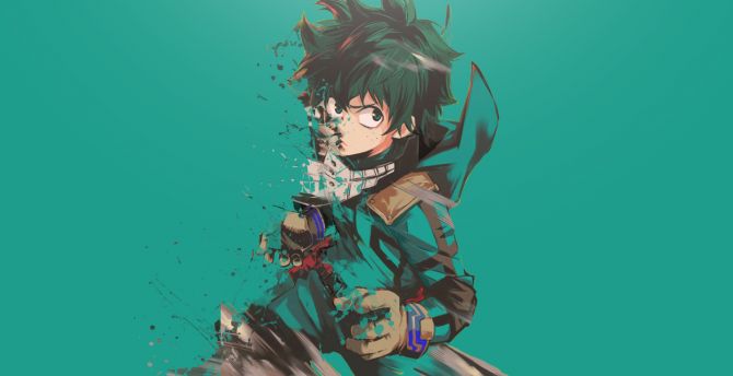 Izuku Midoriya, Boku No Hero Academia, Minimal, Anime Boy wallpaper