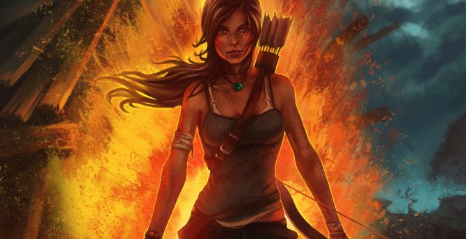 Tomb Raider, archer, Lara Croft, video game, fan art wallpaper