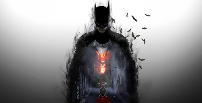 Batman and his childhood memory, art wallpaper