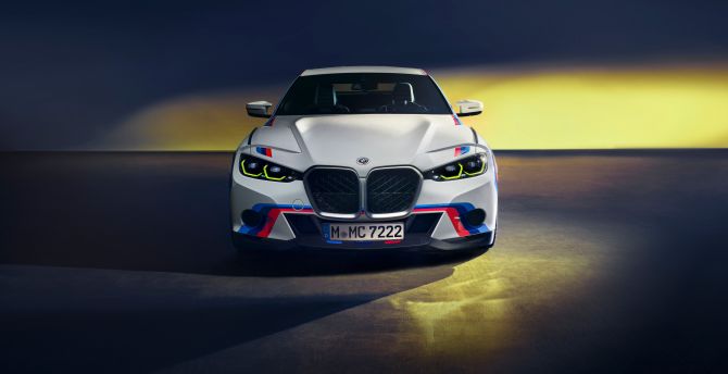 2023 BMW 3.0 CSL, luxury white car wallpaper