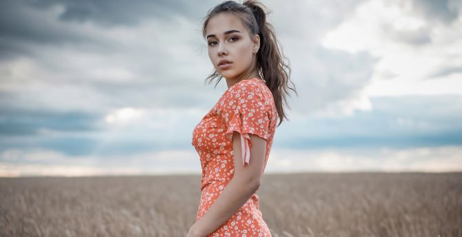Alina Sabirova, outdoor, beautiful woman, 2020 wallpaper