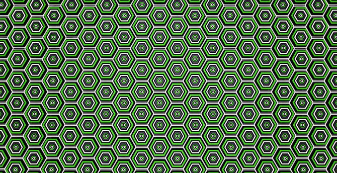 Green grid, texture, hexagons, pattern wallpaper