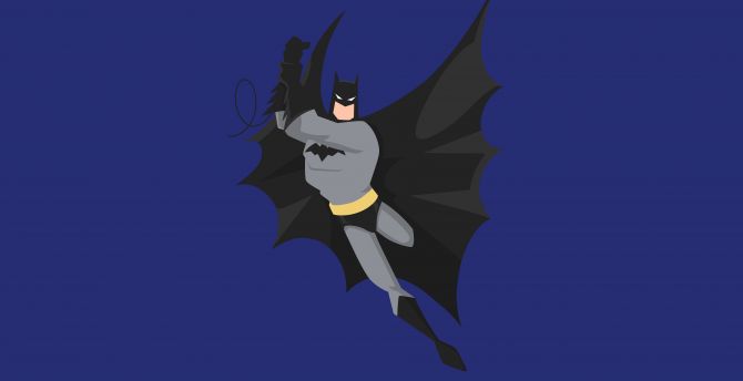 Batman, vector style, minimal, digital art wallpaper
