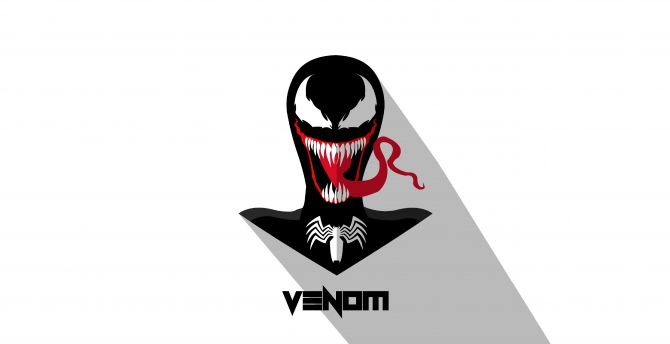 Venom, villain, minimal, art wallpaper