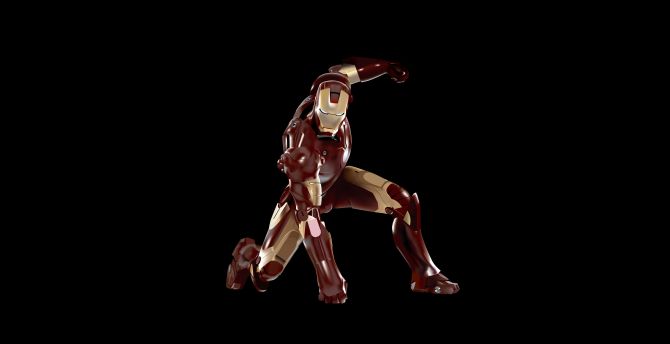Iron man, vector, minimal, superhero wallpaper