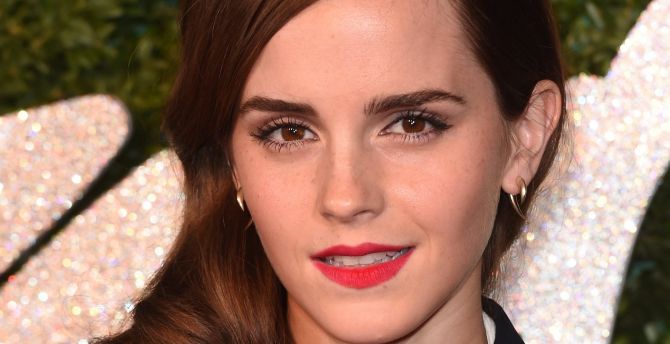 Emma Watson, red lips, beautiful, celebrity wallpaper