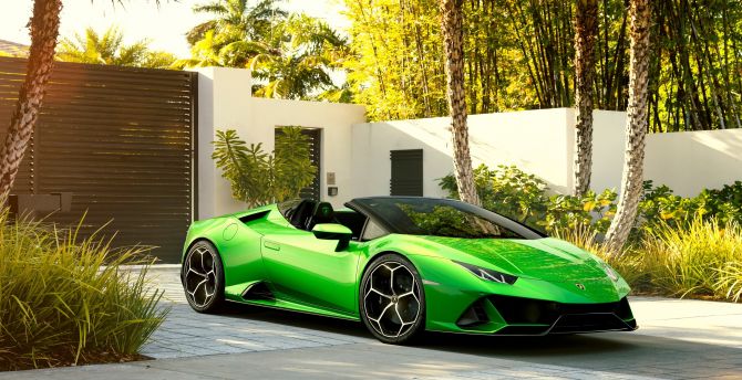 Sports car, convertible, Lamborghini Huracan wallpaper