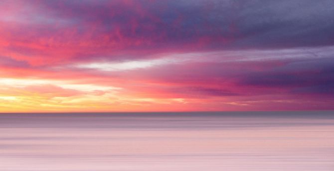 Nature, sunset, blur, seascape wallpaper