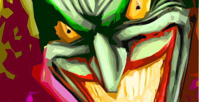Joker, clown, villain, comics, art wallpaper
