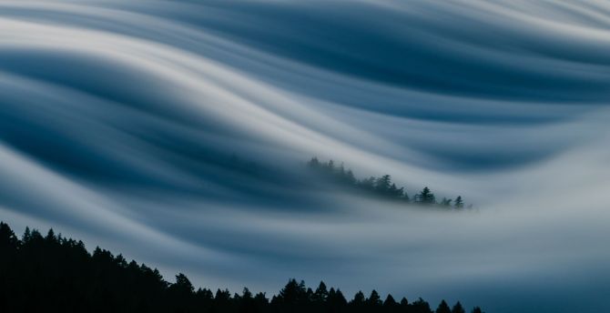 Mount Tamalpais, horizon, fog, dawn wallpaper