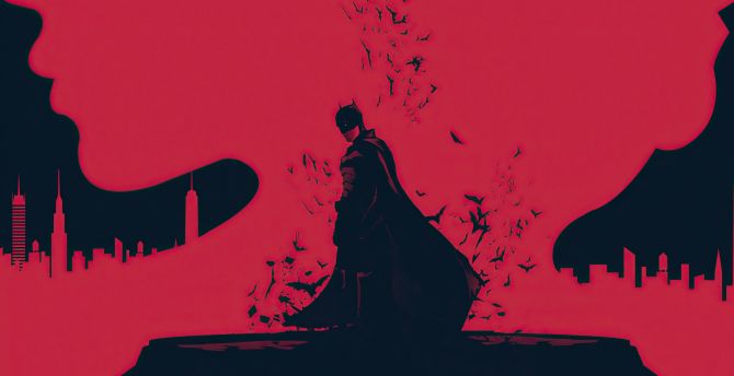 The Batman, fan made poster, minimal, 2022 wallpaper