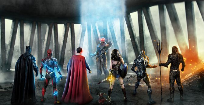 Justice League vs Darkseid, fan art, 2020 wallpaper