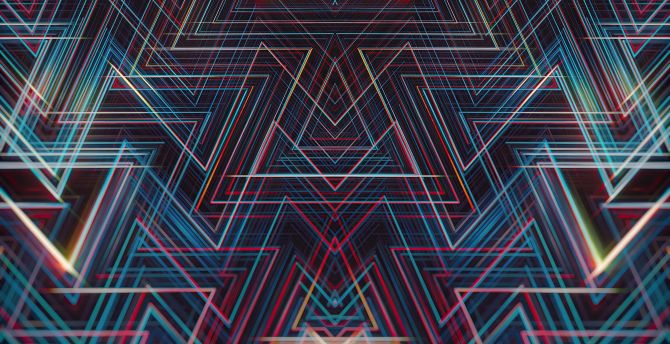 Lines, symmetric geometry, abstract wallpaper