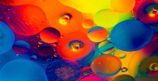 Colorful, abstract, bubbles wallpaper