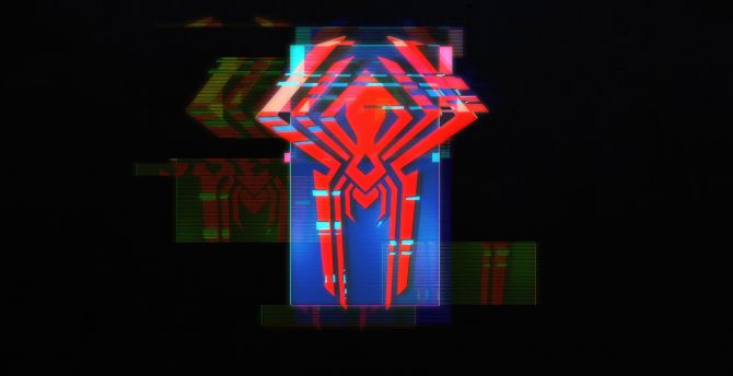 Spider-man 2099's logo, dark art wallpaper