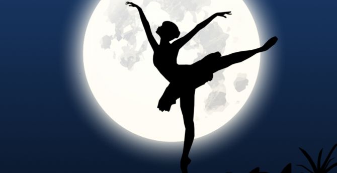 Wallpaper ballerina, silhouette, moon, dance desktop wallpaper, hd image,  picture, background, 2341af | wallpapersmug
