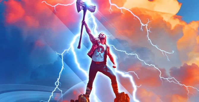 Thor: Love and Thunder, action marvel movie, 2022 wallpaper