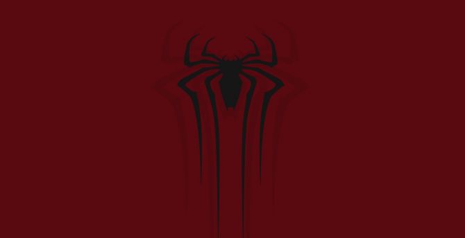 Spider-man, minimal, black mark, logo wallpaper
