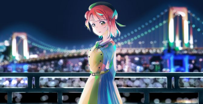 Redhead, Ayumu Uehara, anime girl wallpaper