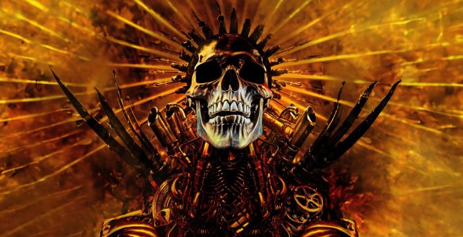 Movie, Furiosa: A Mad Max Saga, skull structure, 2024 movie wallpaper