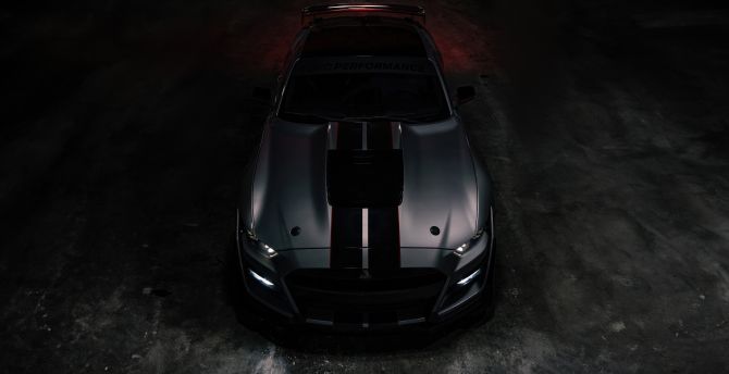 2024 Mustang GT0-500, gray car wallpaper