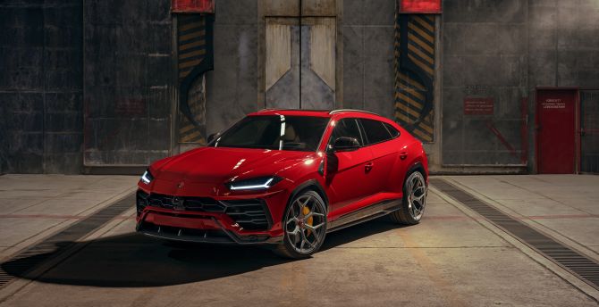 2019 car, red car, Lamborghini Urus wallpaper