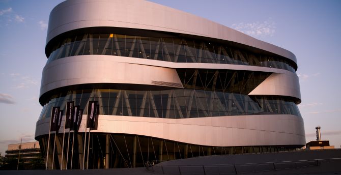 Mercedes-Benz, building, modern architecture wallpaper