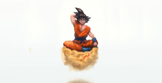 Goku, minimal, fan art wallpaper