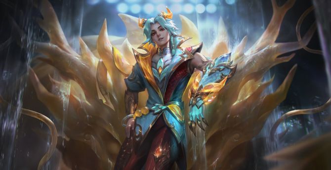 Riot game, League of Legends, heavenscale character, 2024 wallpaper