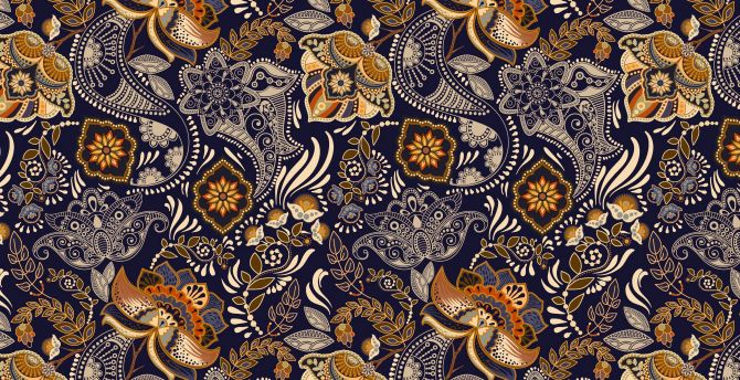 Ornament, pattern, flowers, abstraction wallpaper