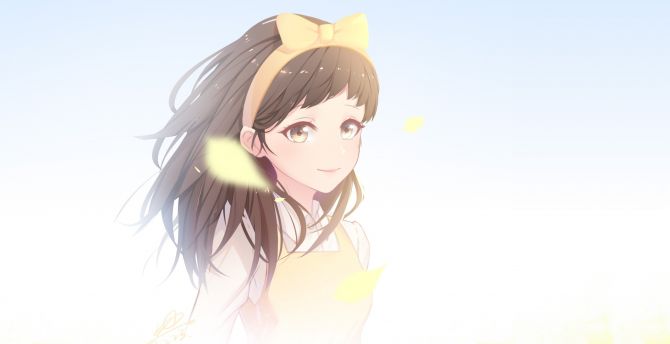 Gorgeous, anime girl, yellow eyes, original wallpaper