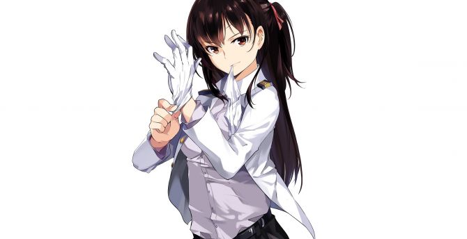 Hot, admiral, kantai, anime girl, kancolle wallpaper